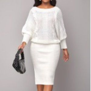 Long Sleeve Bodycon Sweater Dress